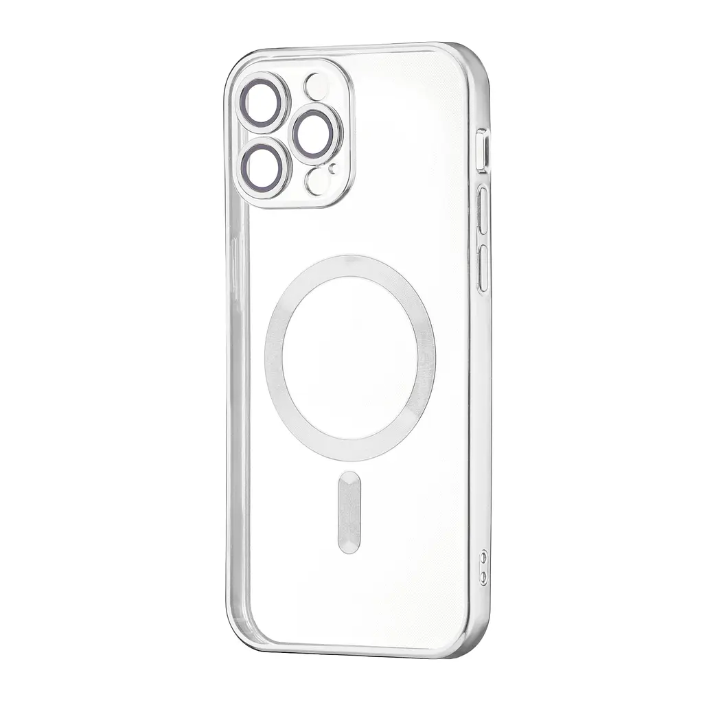 Чохол Ductil Metallic Edge with MagSafe (Protected Camera & Lens) iPhone 12 Pro Max Silver