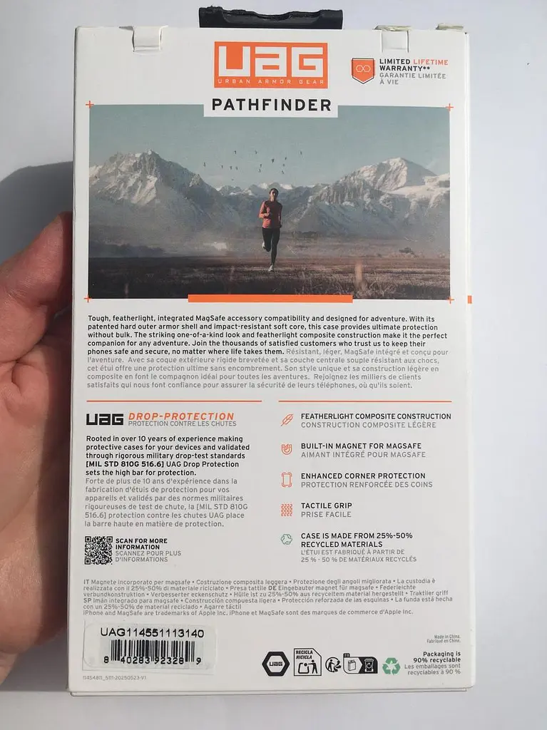 Чохол протиударний UAG Pathfinder MagSafe для iPhone 17 Pro (6.3") Clear Ash 114551113140 - фото 4