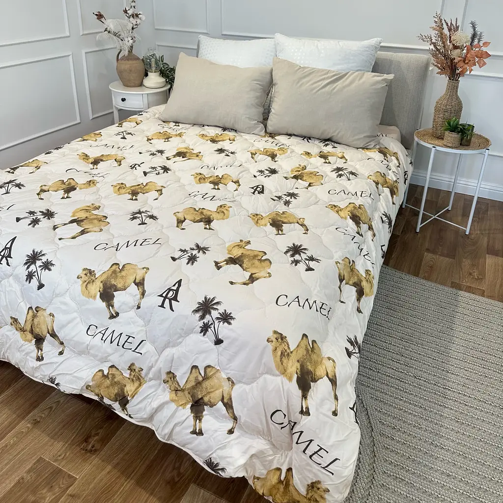 Ковдра євро з верблюжої вовни Arda Camell wool 21429 195х215 см - фото 5