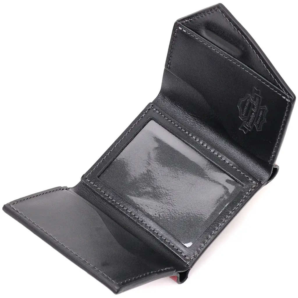 Кожаный женский кошелек Grande Pelle 10х9.7х1 см acs0027015 - фото 5