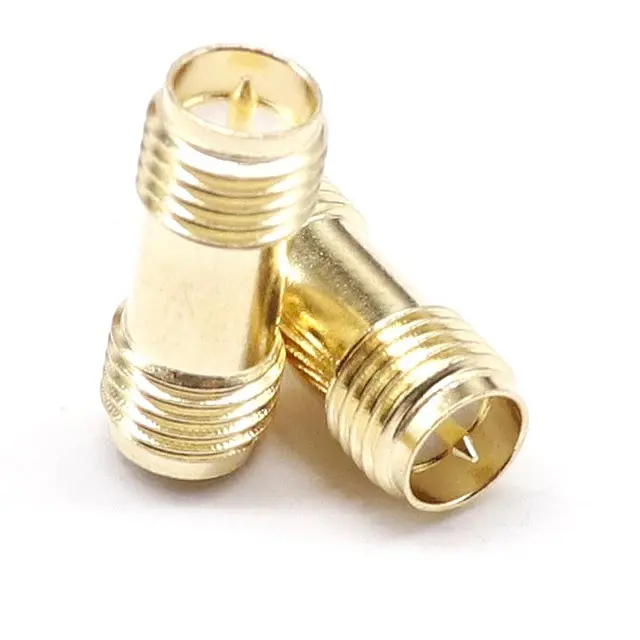 SMA переходник с RP-SMA female на RP-SMA female со штырьками с 2х сторон (100850) - фото 2