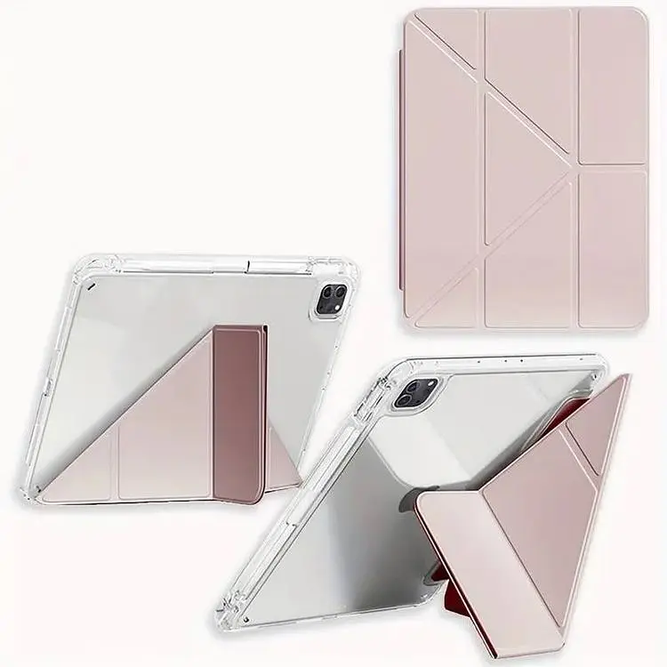 Обложка BeCover Ultra Slim Origami Transparent с креплением Apple iPad Pro 11" M4 2024 Pink (711691) - фото 3