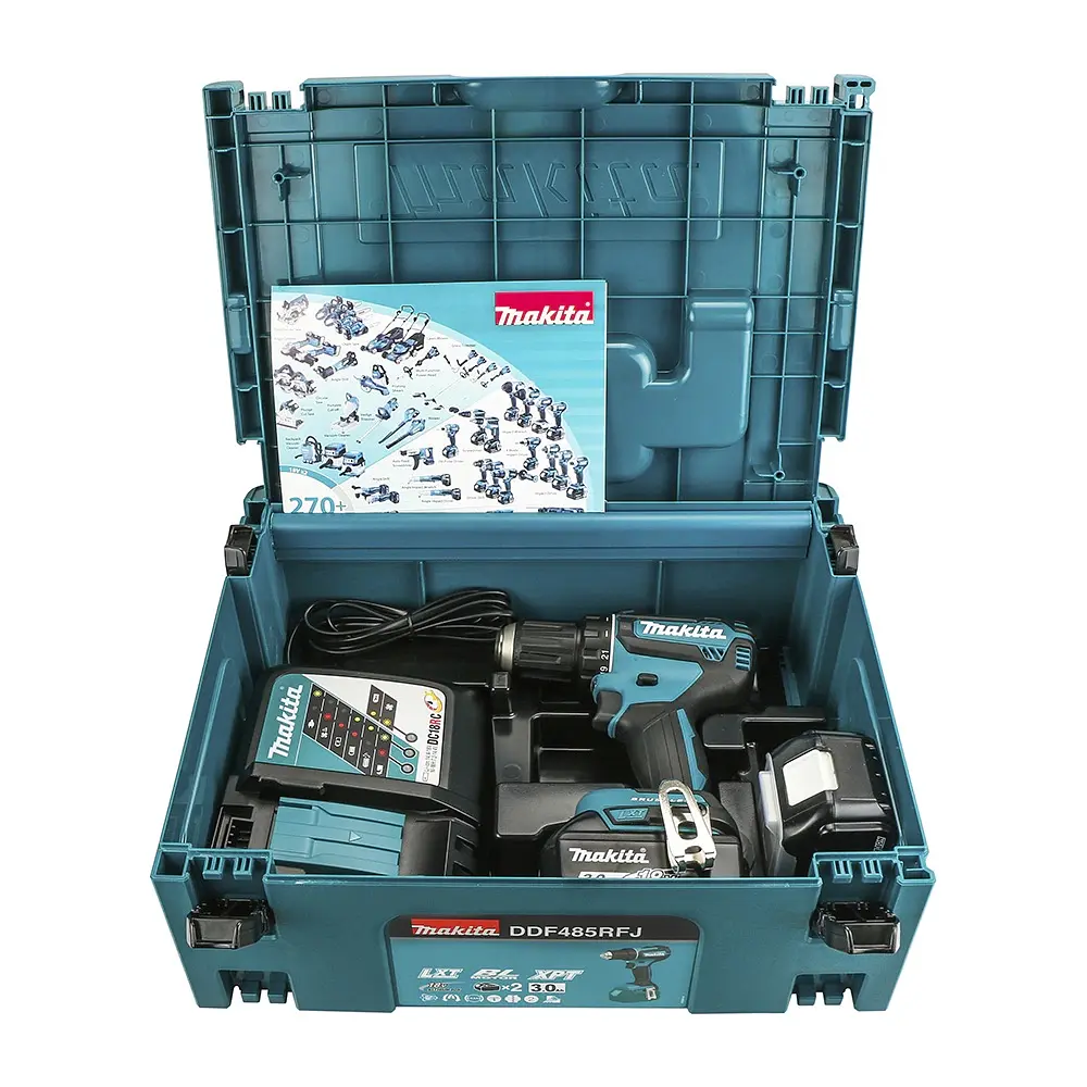 Шурупокрут акумуляторний Makita DDF485RFJ (50 Нм, 1.5-13 мм, BL, LXT) - фото 8