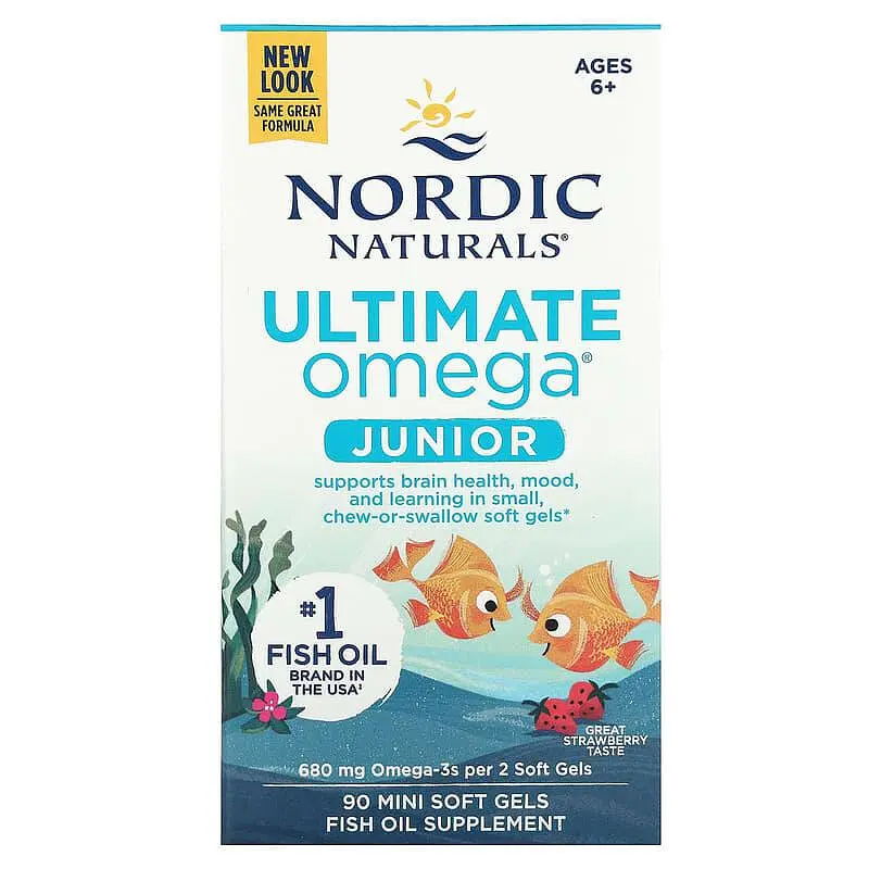 Риб'ячий жир для дітей Nordic Naturals Ultimate Omega 340 мг 90 міні капсул Полуниця - фото 2