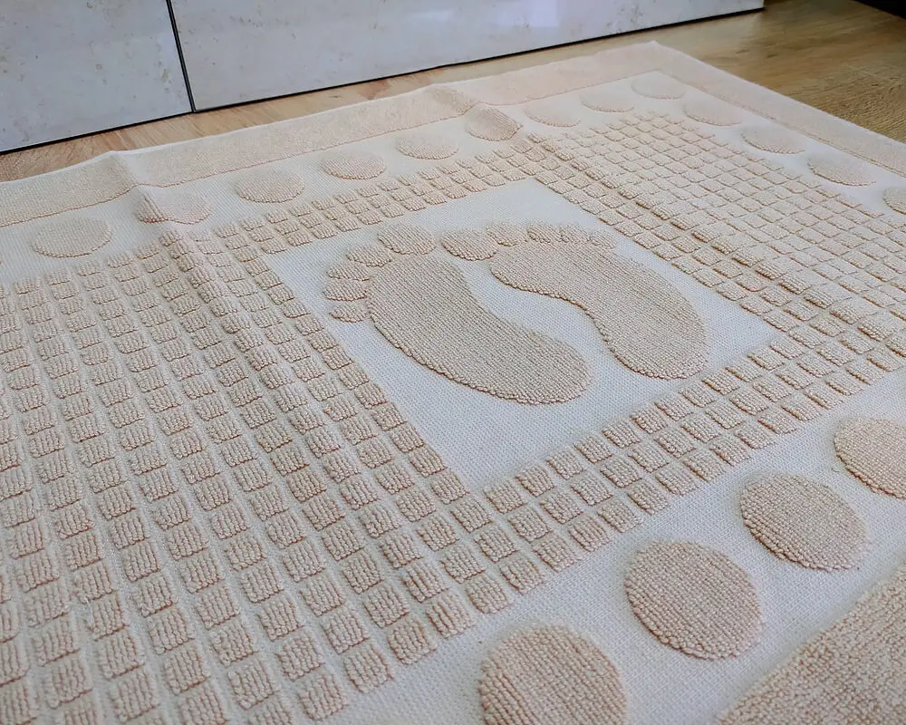 Турецький рушник для ніг Zeron 50х70 Beige щільність 750 г/м2 - фото 3