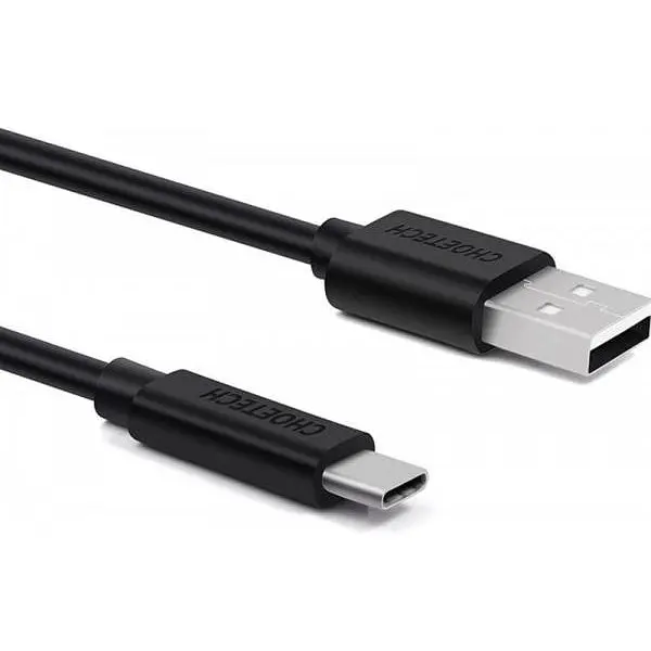 Кабель USB 2.0 AM-Type-CM, 3 м, 18W PVC чорний Choetech - фото 3
