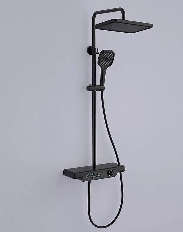 Душова система Dusel Pour Black (239307000), Чорний матовий - фото 3