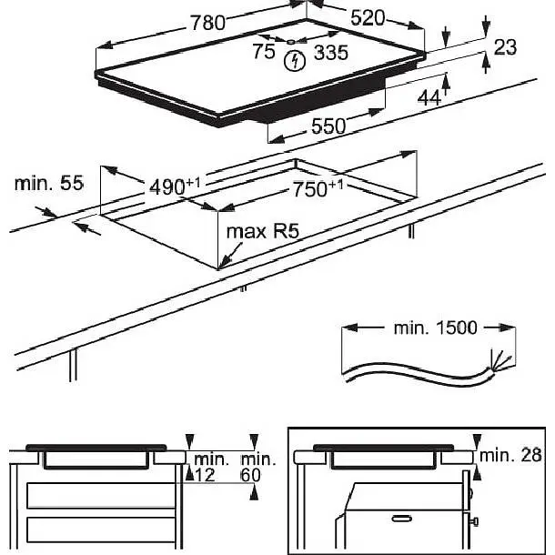Индукционная варочная поверхность Electrolux EIV83443BW [137846] - фото 6