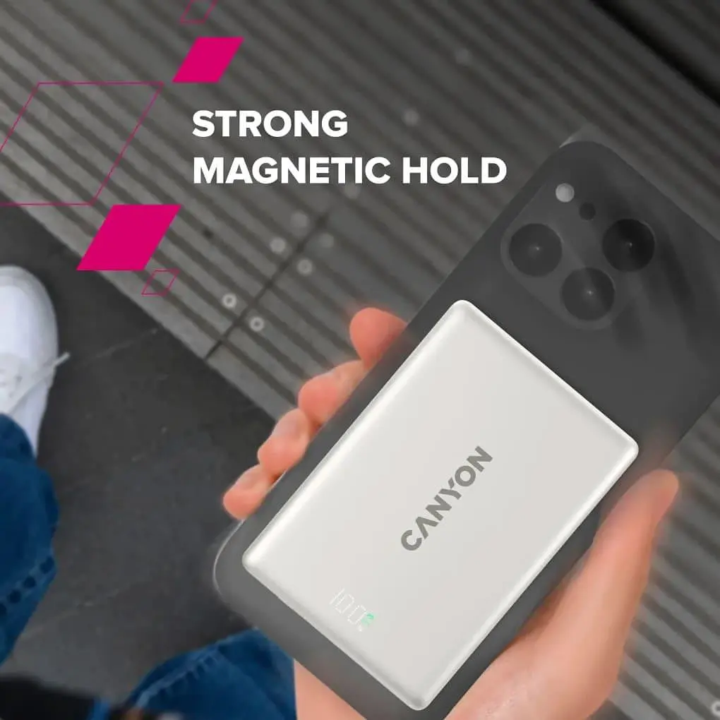 Павербанк Canyon Magnetic Gray 10 000 mAh / 20 Вт (CNS-CPB511G) - фото 8