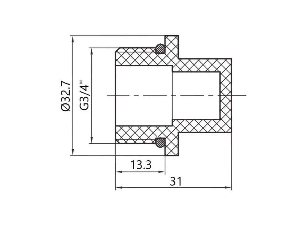 Заглушка Thermo Alliance 3/4" d 20мм поліпропіленова 20х3/4"З, для поліпроп. труб (DSD102) - фото 2