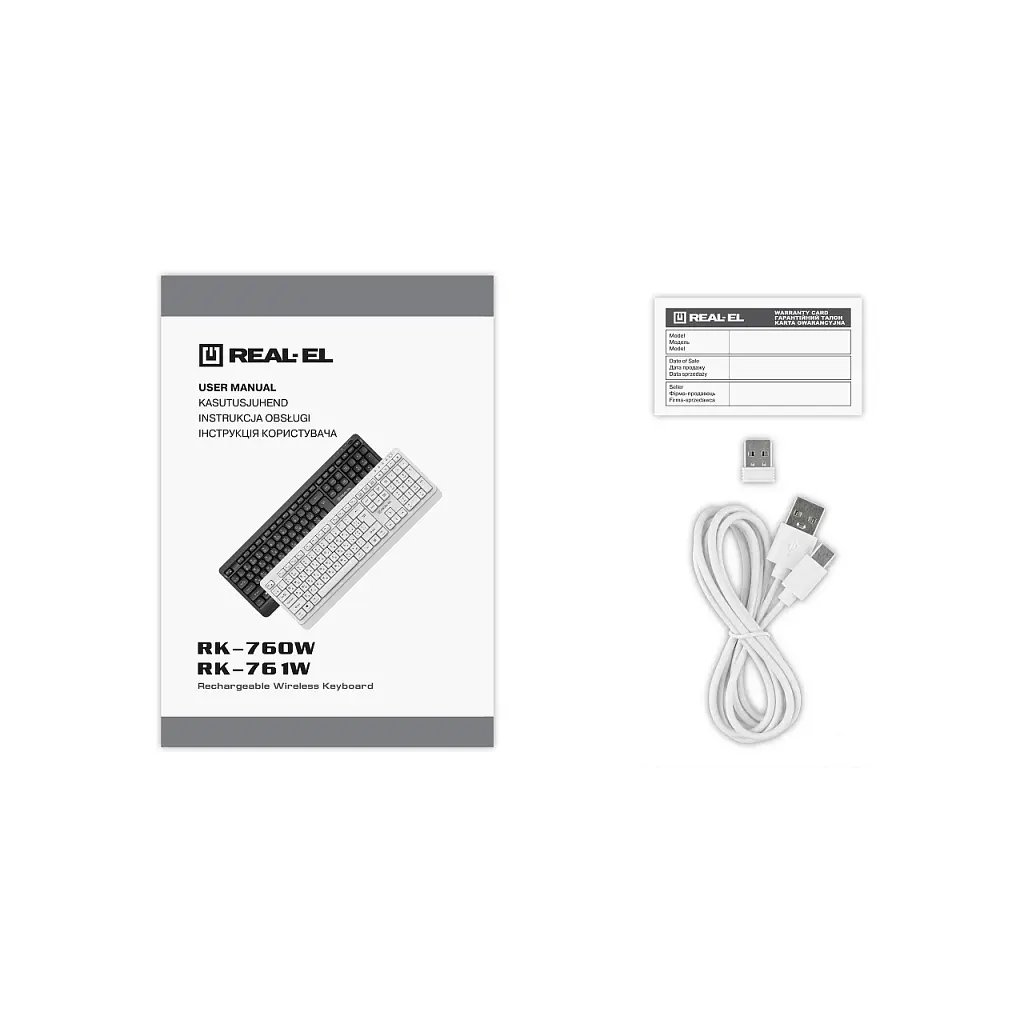Клавіатура REAL-EL RK-761W Wireless White (EL123100059) - фото 8