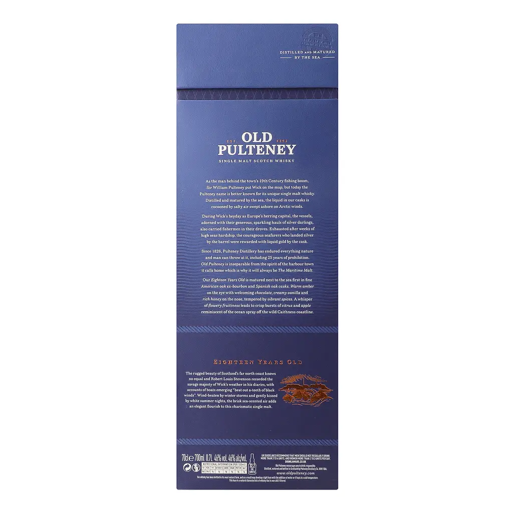 Виски Old Pulteney 18 yo 46% 0.7 л в подарочной коробке - фото 5