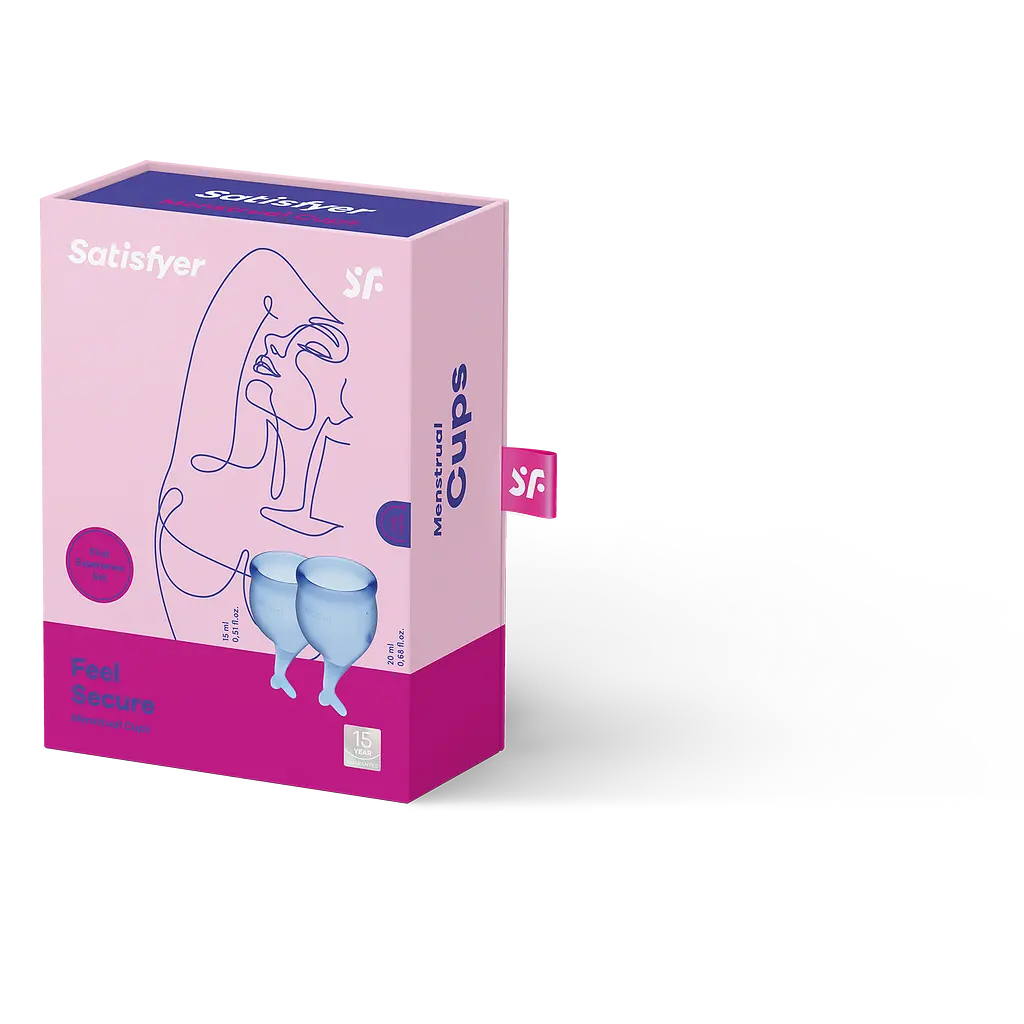Менструальні чаші Satisfyer Feel Secure 2 шт. сині - фото 2