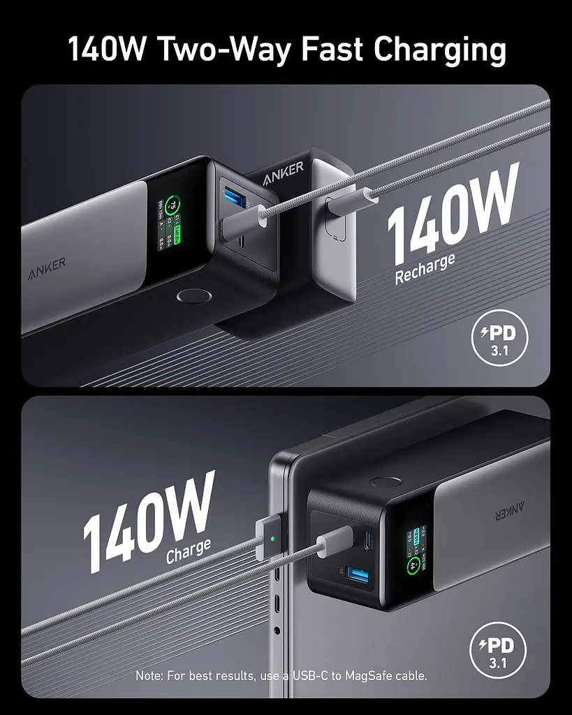 Портативний зарядний пристрій PowerCore 737 GaNPrime 24000 mAh Black Anker teh0027060 - фото 2