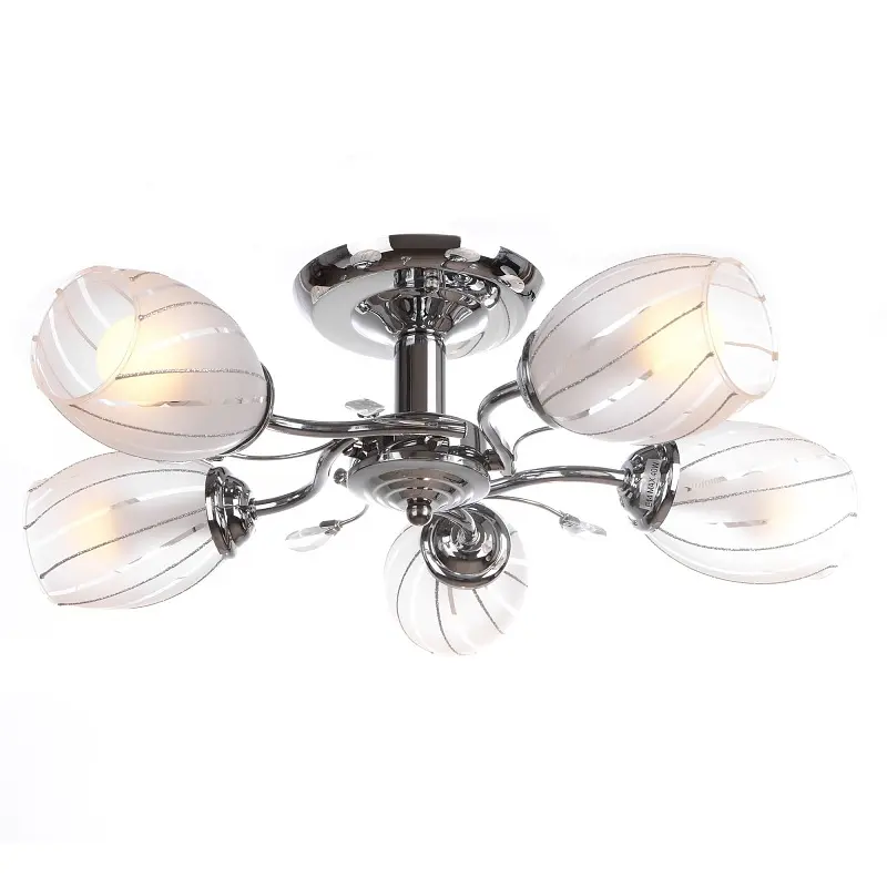 Люстра потолочная Brille классическая E14 40W CH (LK-222C/5) - фото 6