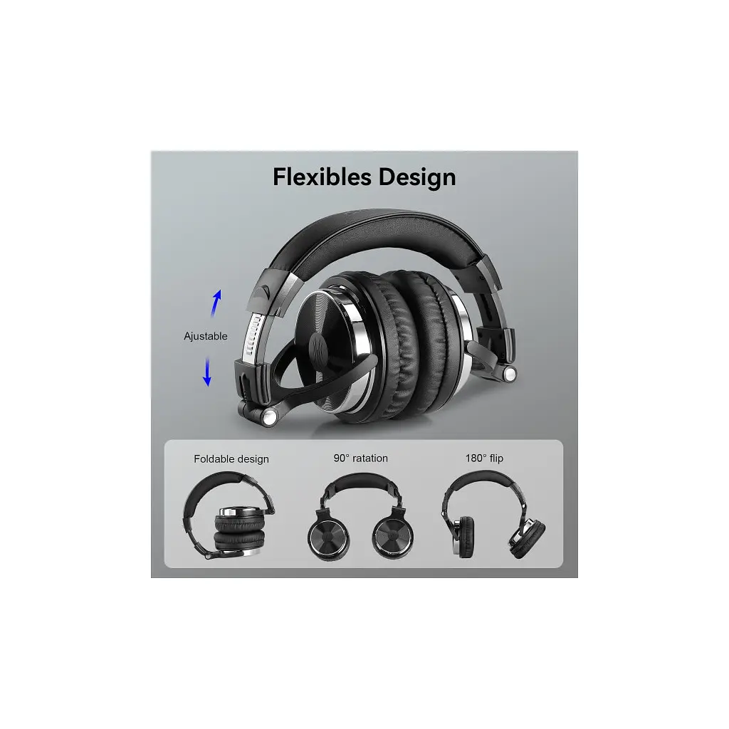 Навушники OneOdio Pro 10 3,5мм/6,35мм Black (Pro 10 Black) - фото 4