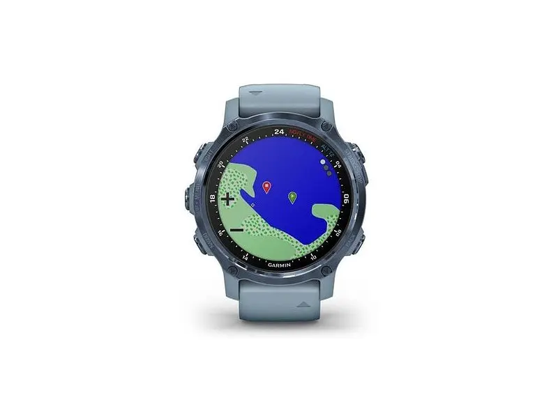 Смарт-годинник Garmin Descent Mk2S Mineral Blue with Sea Foam Silicone Band (010-02403-07) - фото 6