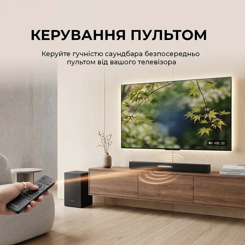 Саундбар Sharp HT-SBW121 Black - фото 6