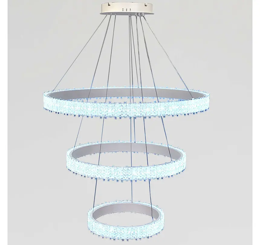 Світлодіодна підвісна люстра Artlight WG5129/80+60+40WH, 105 Вт, біла - фото 4