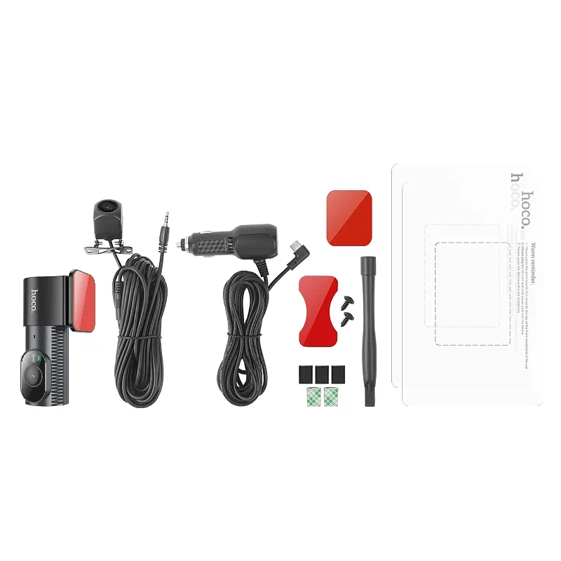 Відеореєстратор HOCO DV8 2K display hidden driving recorder(with rear camera) Black - фото 7
