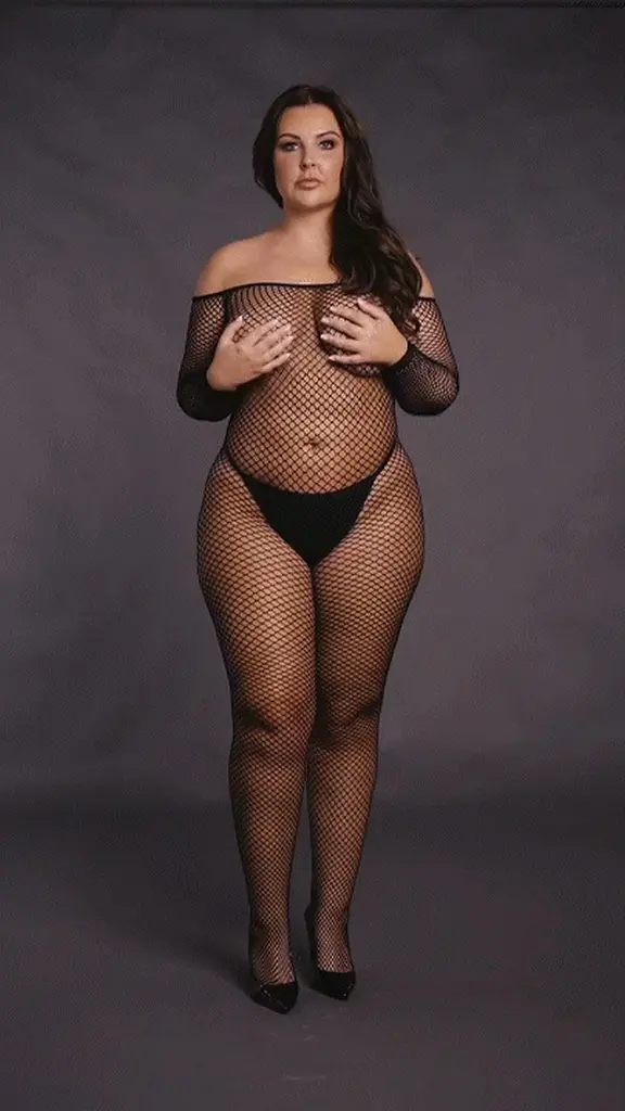 Бодістокінг Le Désir With Off Shoulder Neckline, Plus Size (чорний) - фото 5