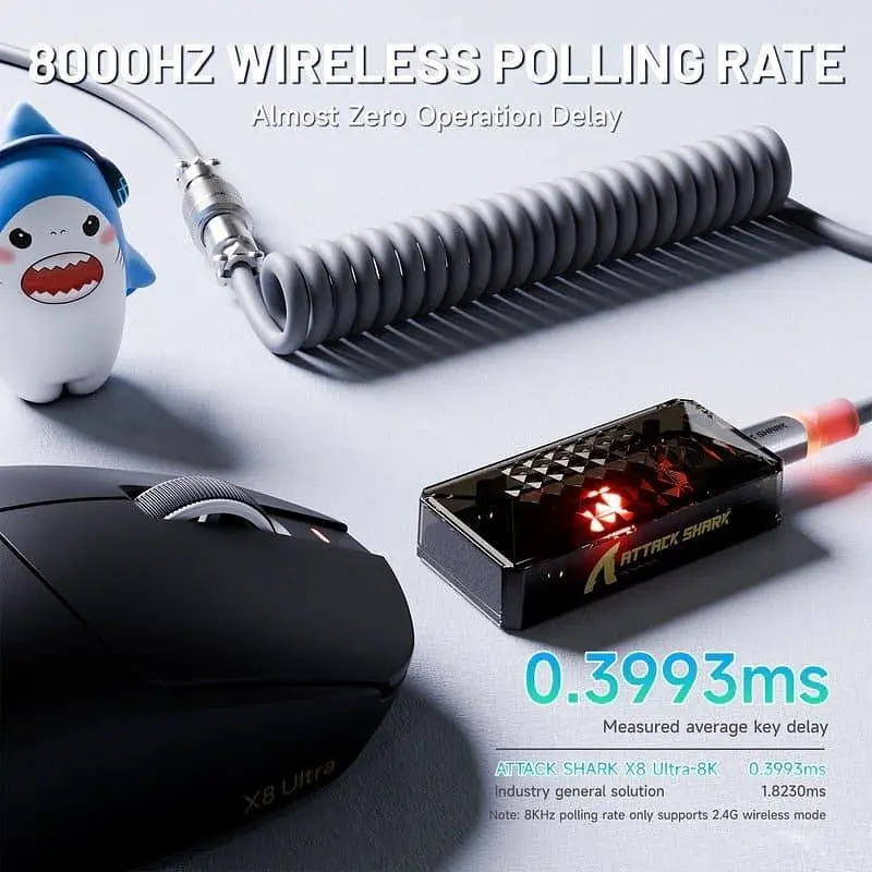 Мышь Attack Shark X8 Ultra Wireless (AS-6972792471846-B) Black (G-000003625) - фото 6