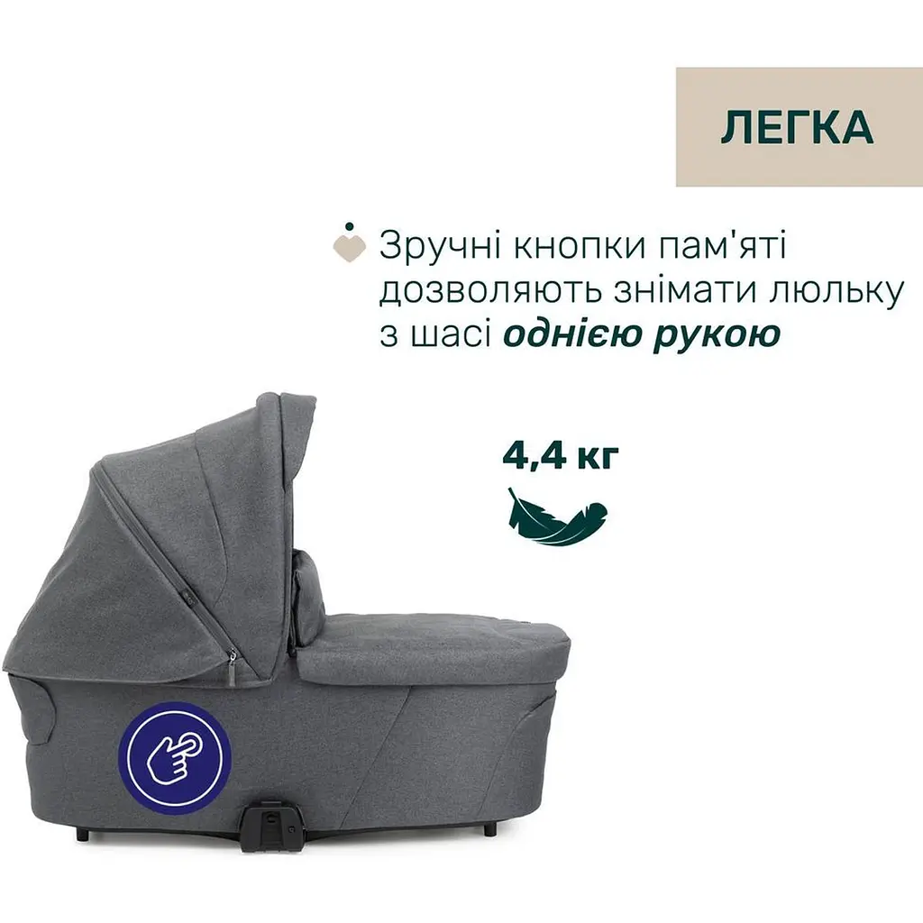 Коляска Chicco Bellagio 2 в 1 темно-серая (87136.45.01) - фото 4