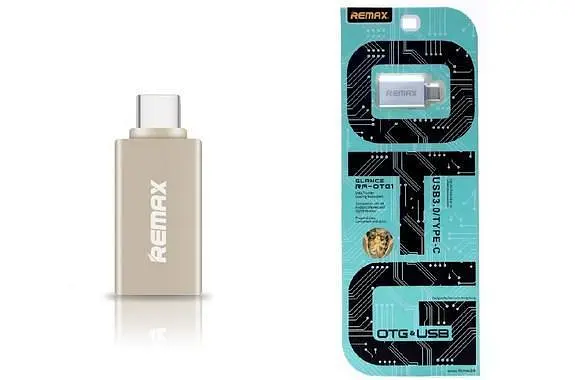 Адаптер Type C-USB 3.0 Remax RA-Otg1 Otg золотий - фото 8
