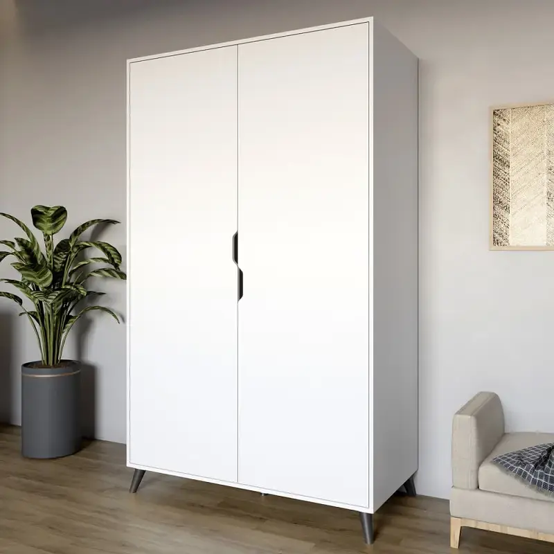 Комплект меблів для вітальні М-ЗОН Борн Німфея Альба (білий) 5 предметів з чорними ніжками (MZN-031075) - фото 3