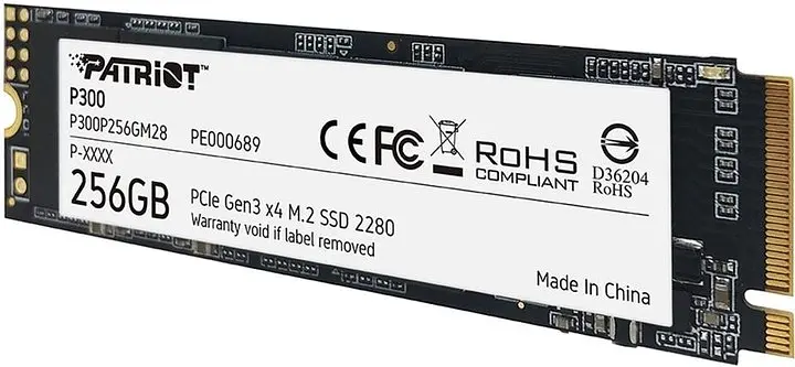 Швидкісний ссд-накопичувач Patriot P300 256 GB SSD M.2 NVMe 2280 PCIe 3.0 3D TLC P300P256GM28 - фото 2