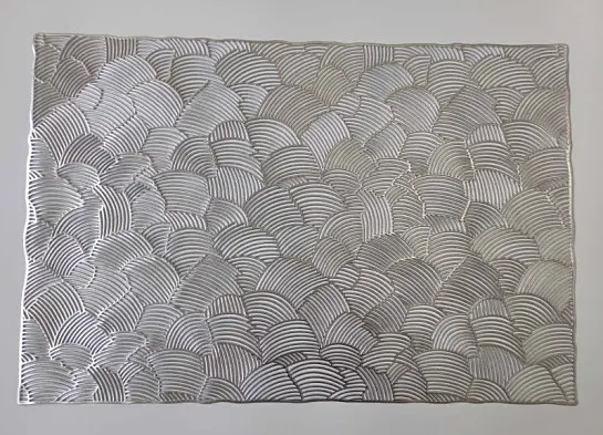 Підтарільник 30x45 см "Рибка", срібний