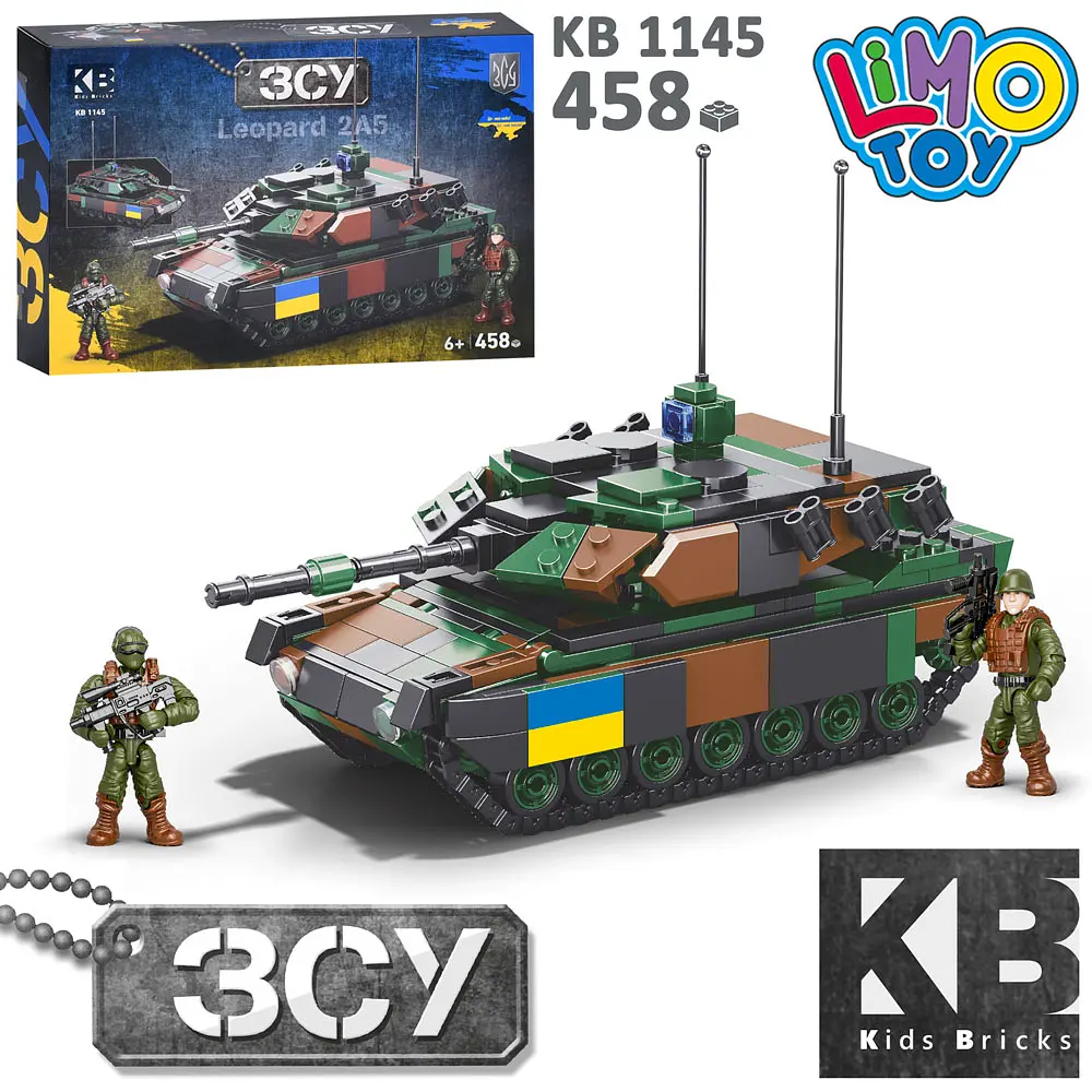 Конструктор KB 1145 LimoToy "Військовий танк Leopard 2A5" фігурки 458дет в коробці (6903317617142) - фото 4
