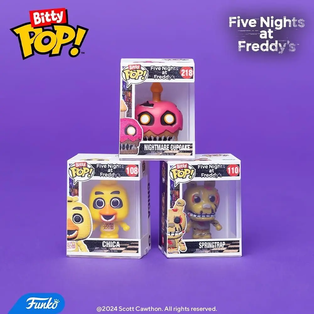 Набор фигурок Bitty Pop 5 ночей с Фредди Бонни пак Five Nights at Freddy's Bonnie 4 Pack 3 см B FNF 4P - фото 5