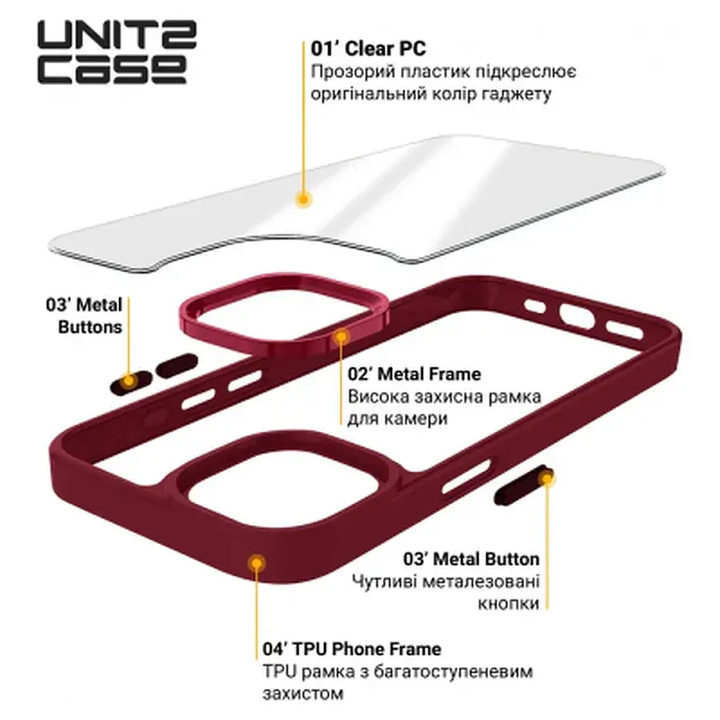 Чохол до мобільного телефона Armorstandart UNIT2 Apple iPhone 15 Marsala (ARM69971) - фото 4