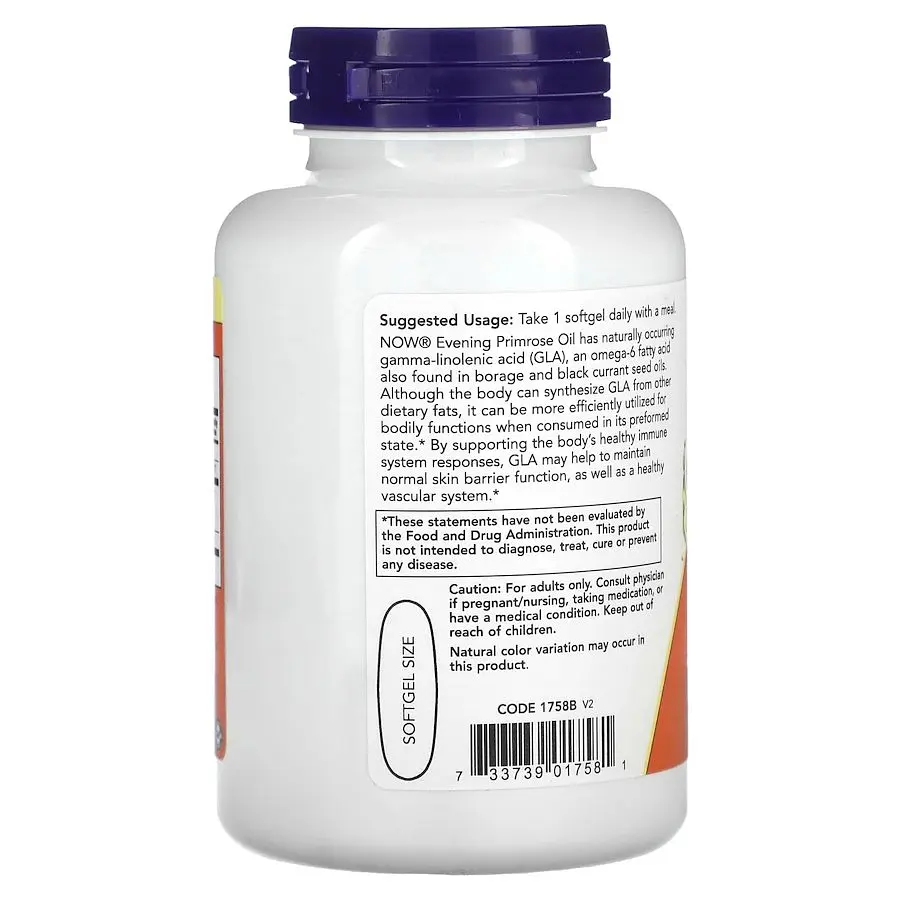 Олія примули вечірньої NOW Evening Primrose Oil 1000 mg, 90 вегакапсул - фото 3