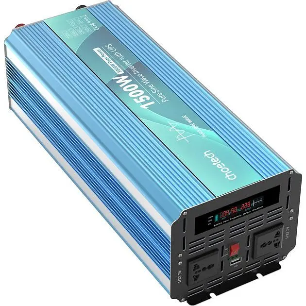 Автомобільний інвертор Choetech 12/220V 1500W INV-C1500WUPS-EU [108834] - фото 4