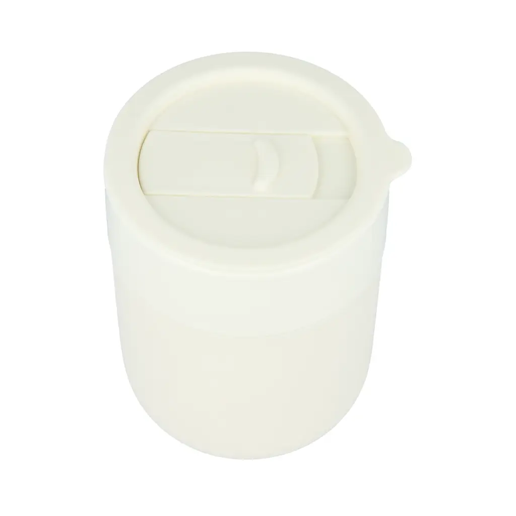 Кофейные чашки 295 мл с крышками OldBro Cute Travel Mugs с защитным силиконовым чехлом light Milk - фото 2