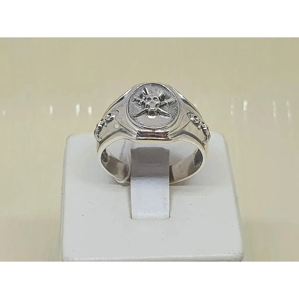 Срібна чоловіча каблучка Vegas Пірат. 60009Ч 21,5 - фото 3