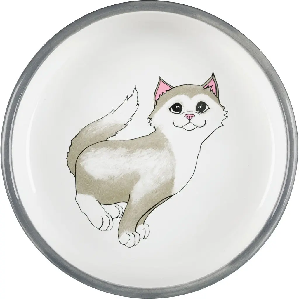 Миска для перса Trixie керамічна 0.3 л 15 см сіра (24784) - фото 2