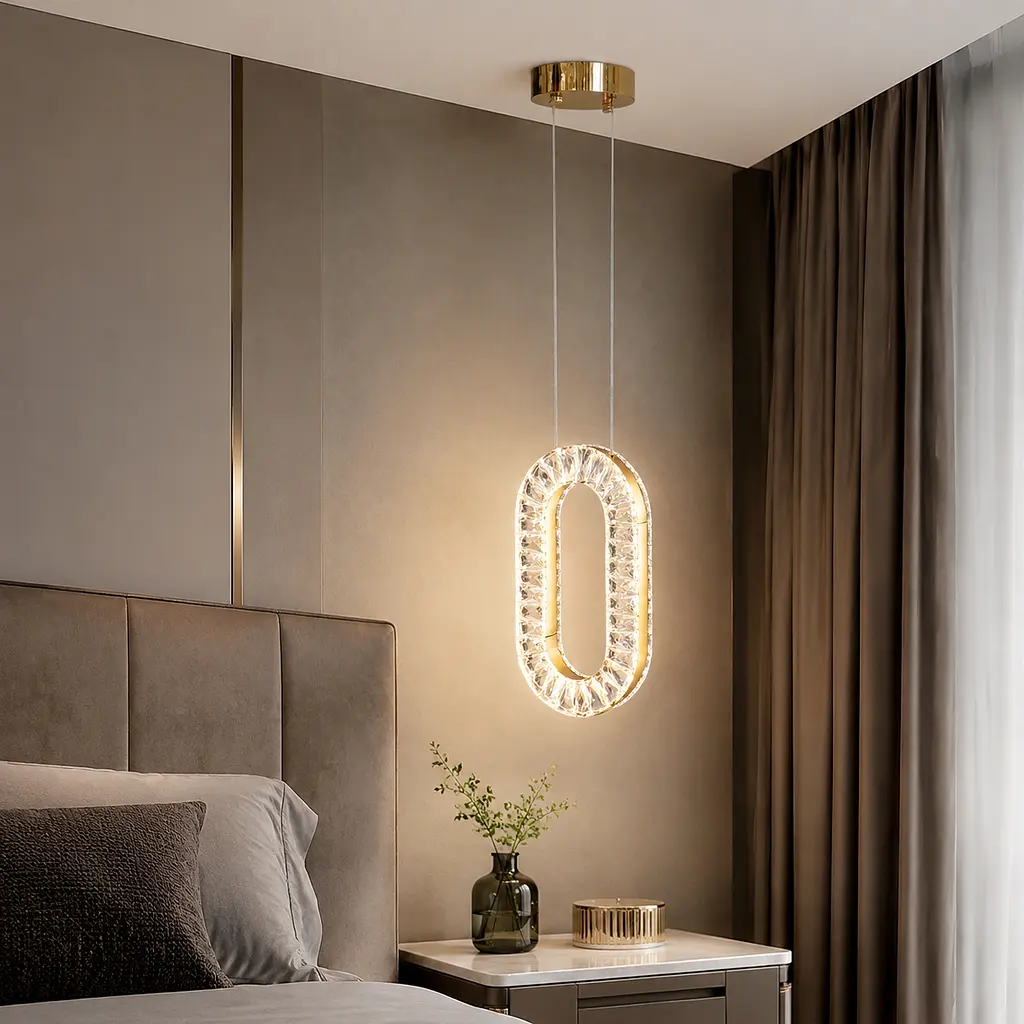 Поодинокий світлодіодний кришталевий підвіс Artlight 7709/1A-GD, золото, 22 Вт - фото 2