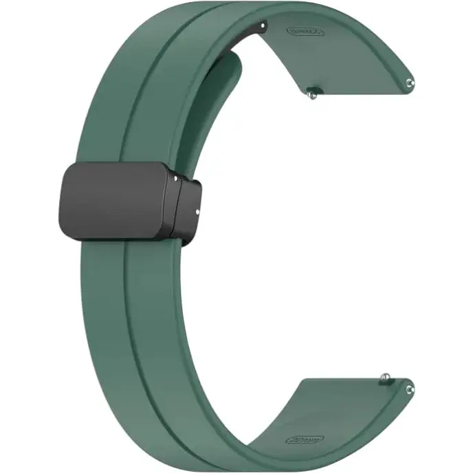 Ремешок DK CDK для Globex Smart Watch Me Pro 20mm Silicone Sport Magnetic (016443) (dark green) - фото 1