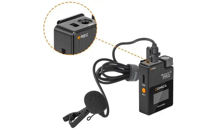 Беспроводная микрофонная система Comica BoomX-D PRO D2 Black микрофон-рекордер - фото 5