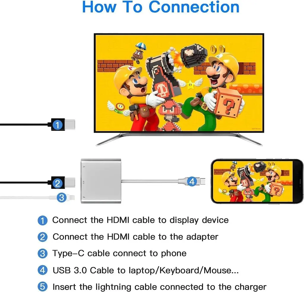 USB Type-C хаб 3в1 з HDMI 4K 60Hz, USB 3.0 та підтримкою зарядки 100W - фото 7