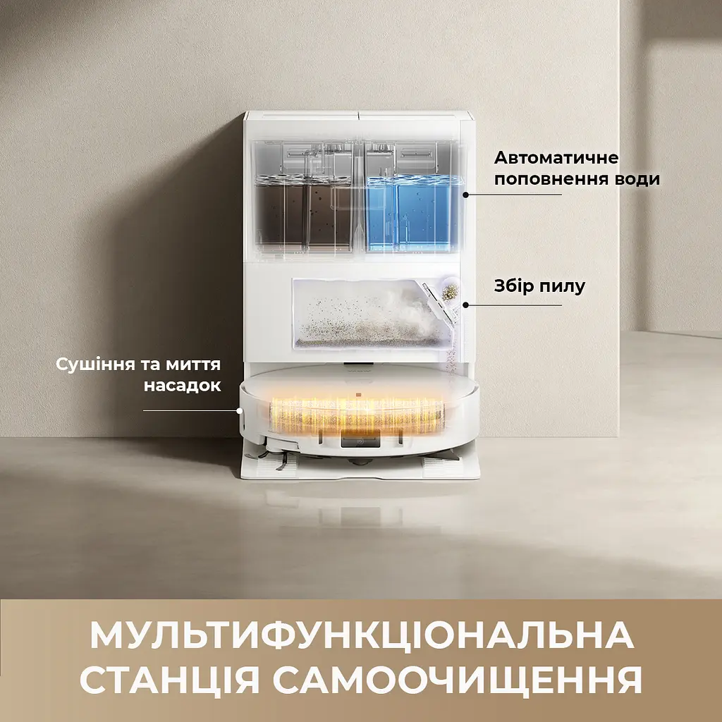 Робот пилосос миючий MOVA S70 Roller Black - фото 9