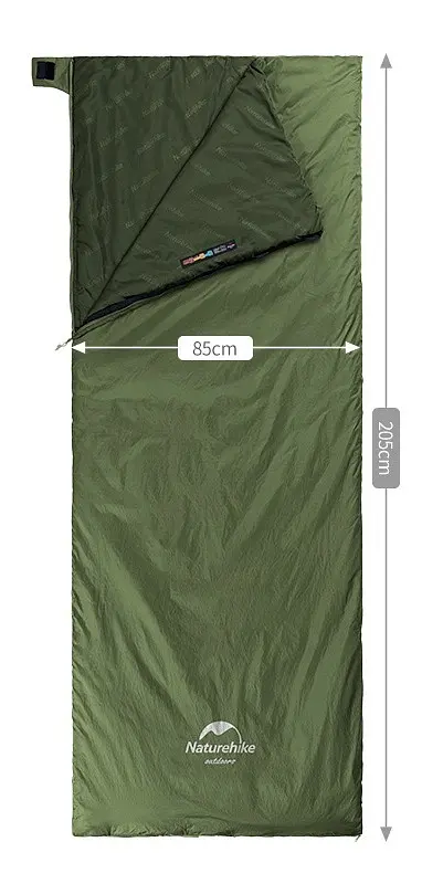 Спальник Naturehike Summer LW180 (NH21MSD09) +15°C - лівий - 205см - зелений - фото 2