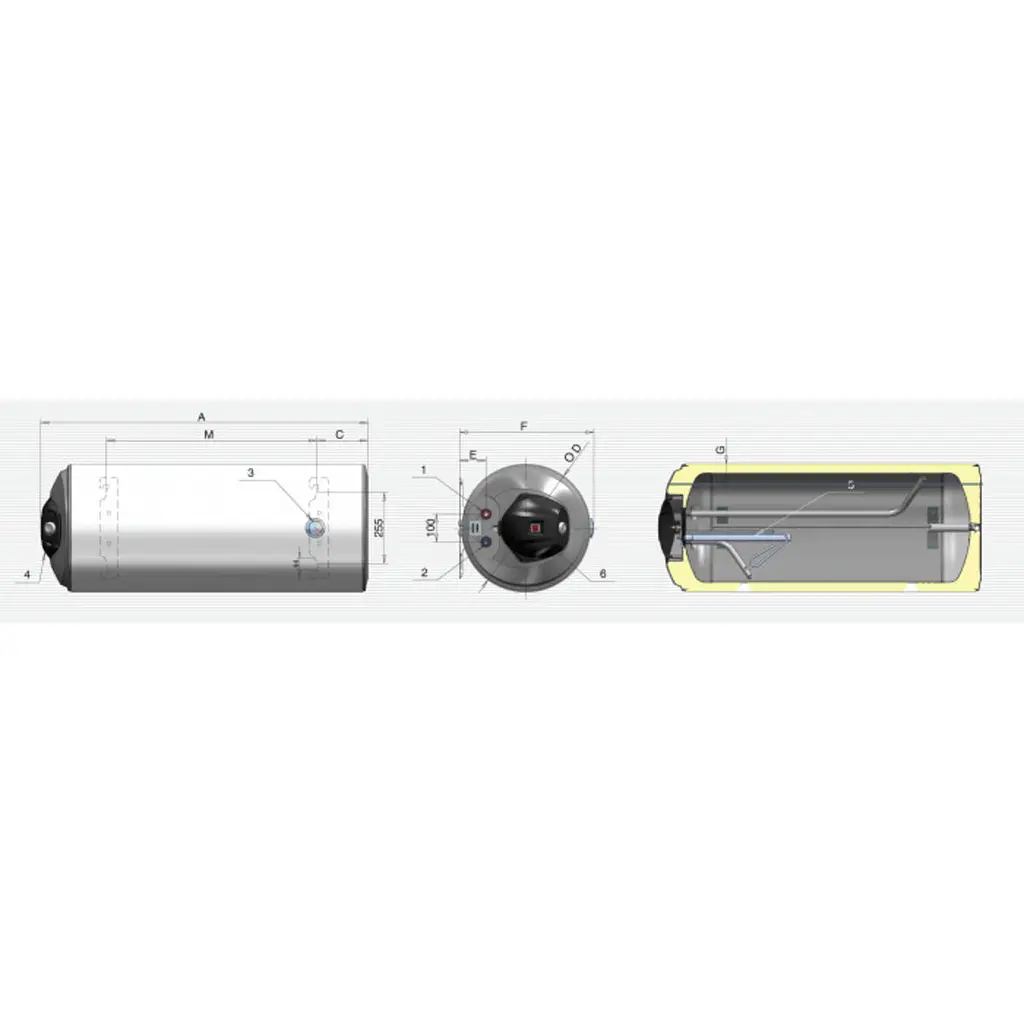 Водонагреватель Eldom Eureka 200 2x1.0 kW 72281D - фото 6