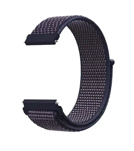 Ремінець нейлоновий на липучці BeWatch Xiaomi Amazfit BIP/GTS/GTR 20 мм Фіолетовий (1011389.1UW) - фото 2