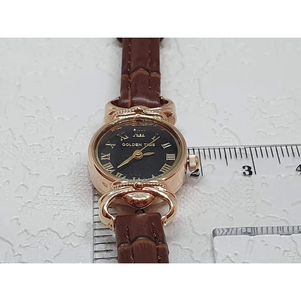 Золотий годинник Golden Time кварцовий. Ч86РК ЧЕРН - фото 6