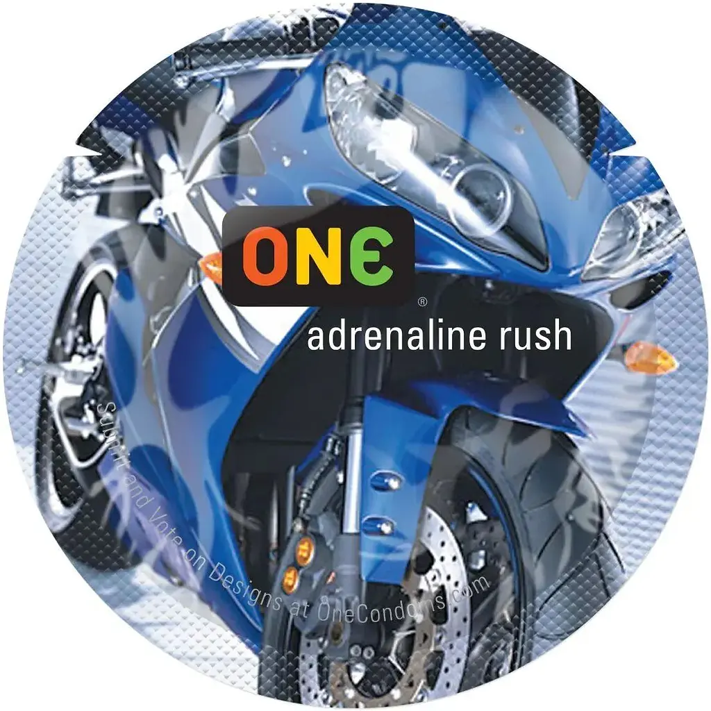 Презерватив One Color Sensations - One adrenaline rush (Blue) 1 шт. - фото 2
