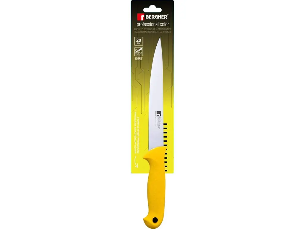 Ніж для нарізання Bergner Professional color 17,5 см (BG-39142-YE) - фото 2